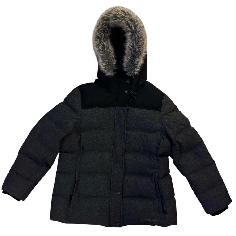 Women’s Eddie Bauer down coat with fur trim hood. - Picture 2 of 9
